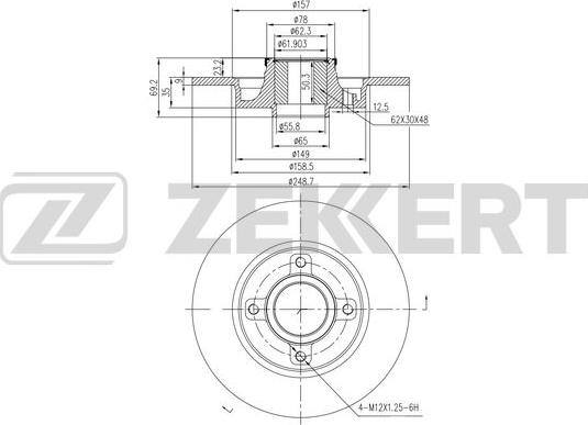 Zekkert BS-5989BZ - Əyləc Diski furqanavto.az