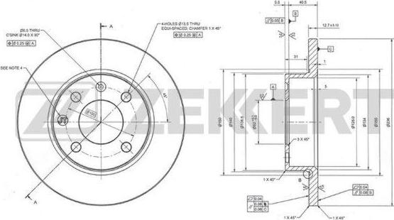 Zekkert BS-5926 - Əyləc Diski furqanavto.az