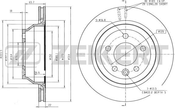 Zekkert BS-5974 - Əyləc Diski furqanavto.az