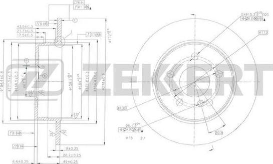 Zekkert BS-5970 - Əyləc Diski furqanavto.az