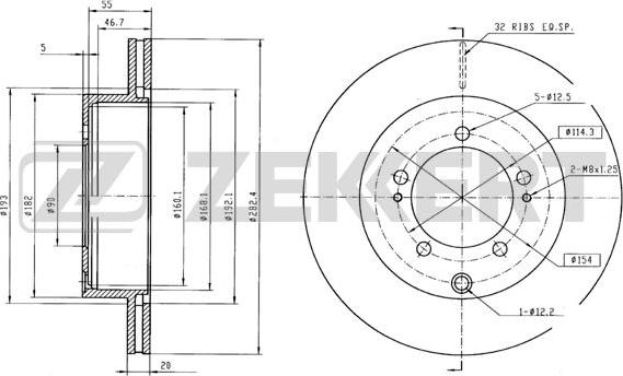 Zekkert BS-5972 - Əyləc Diski furqanavto.az