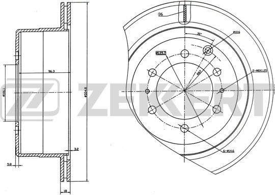 Zekkert BS-5494 - Əyləc Diski furqanavto.az