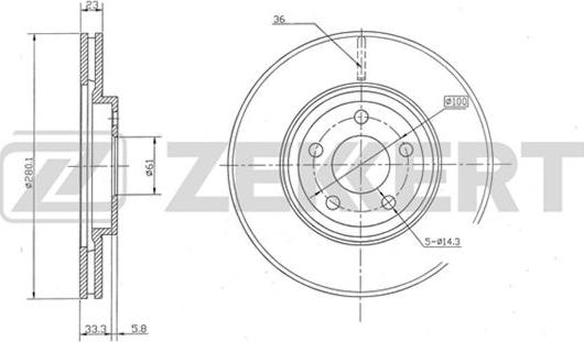 Zekkert BS-5491 - Əyləc Diski furqanavto.az