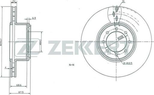 Zekkert BS-5446 - Əyləc Diski furqanavto.az