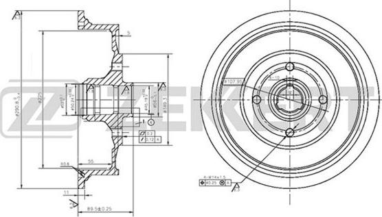 Zekkert BS-5452 - Əyləc barabanı furqanavto.az