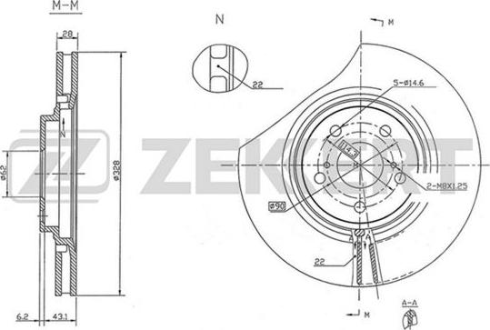 Zekkert BS-5460 - Əyləc Diski furqanavto.az