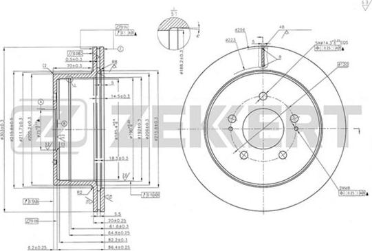 Zekkert BS-5409 - Əyləc Diski furqanavto.az