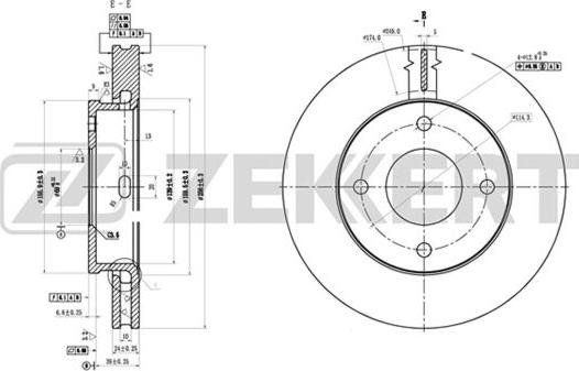 Zekkert BS-5407 - Əyləc Diski furqanavto.az