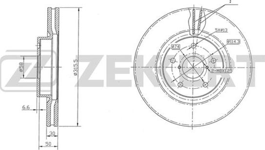 Zekkert BS-5418 - Əyləc Diski furqanavto.az