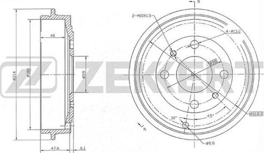 Zekkert BS-5481 - Əyləc barabanı furqanavto.az