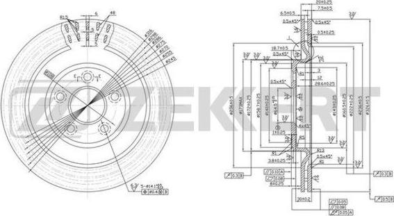 Zekkert BS-5438 - Əyləc Diski furqanavto.az