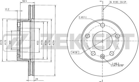 Zekkert BS-5423 - Əyləc Diski furqanavto.az