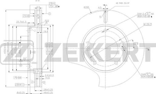 Zekkert BS-5475 - Əyləc Diski furqanavto.az