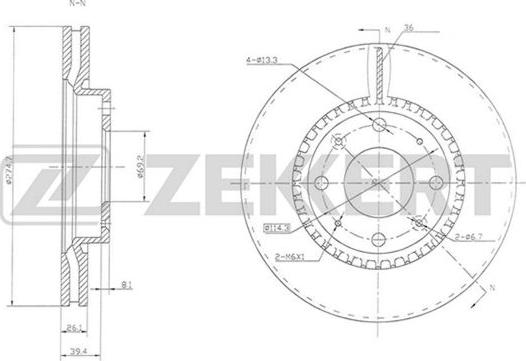 Zekkert BS-5476 - Əyləc Diski furqanavto.az