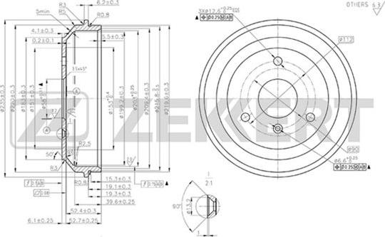 Zekkert BS-5569 - Əyləc barabanı furqanavto.az