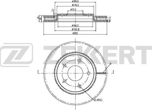 Zekkert BS-5505B - Əyləc Diski furqanavto.az