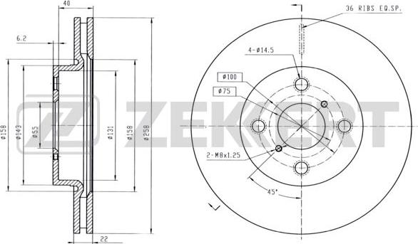 Zekkert BS-5507B - Əyləc Diski furqanavto.az