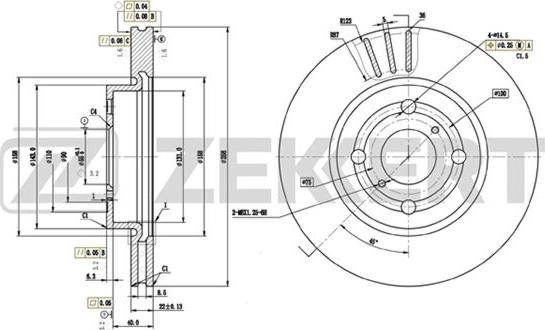 Zekkert BS-5507 - Əyləc Diski furqanavto.az