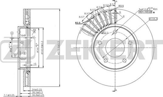 Zekkert BS-5589 - Əyləc Diski furqanavto.az