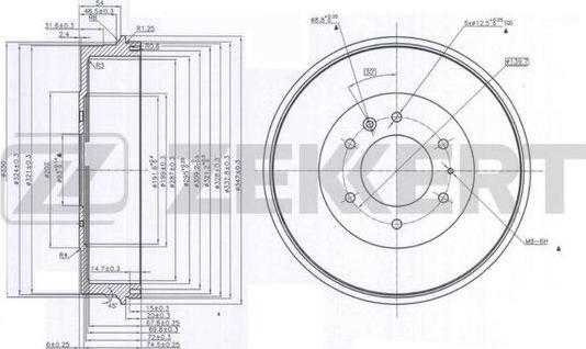 Zekkert BS-5526 - Əyləc barabanı furqanavto.az