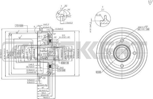 Zekkert BS-5571 - Əyləc barabanı furqanavto.az