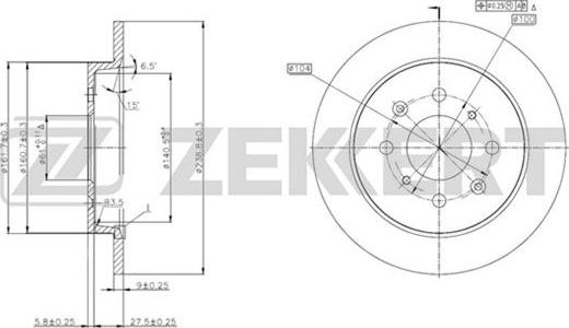 Zekkert BS-5695 - Əyləc Diski furqanavto.az