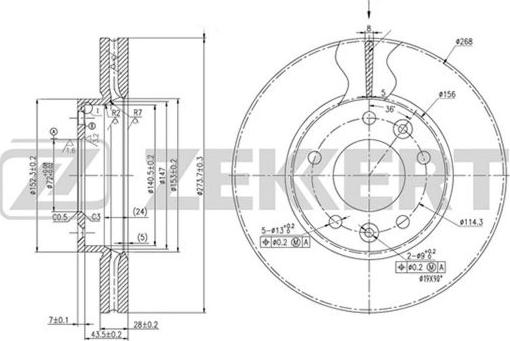 Zekkert BS-5691 - Əyləc Diski furqanavto.az