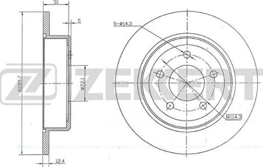 Zekkert BS-5654 - Əyləc Diski furqanavto.az