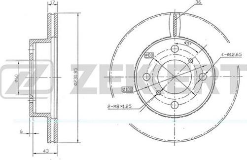 Zekkert BS-5660 - Əyləc Diski furqanavto.az