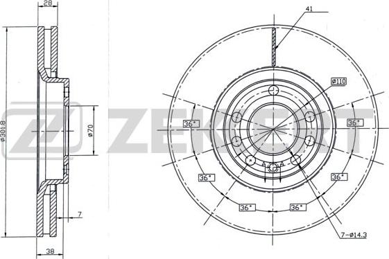 Zekkert BS-5605 - Əyləc Diski furqanavto.az