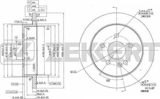 Zekkert BS-5606 - Əyləc Diski furqanavto.az