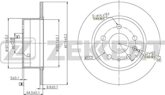 Zekkert BS-5613 - Əyləc Diski furqanavto.az