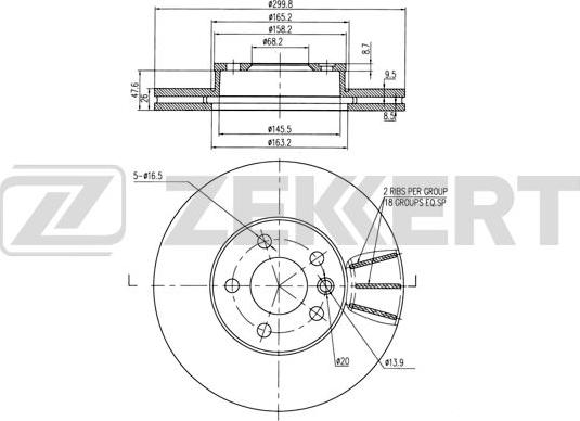 Zekkert BS-5612B - Əyləc Diski furqanavto.az