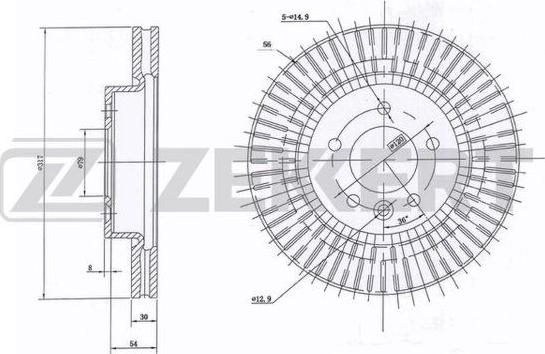 Zekkert BS-5688 - Əyləc Diski furqanavto.az