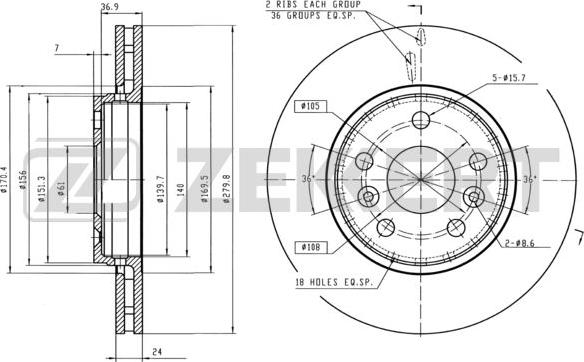 Zekkert BS-5631B - Əyləc Diski furqanavto.az