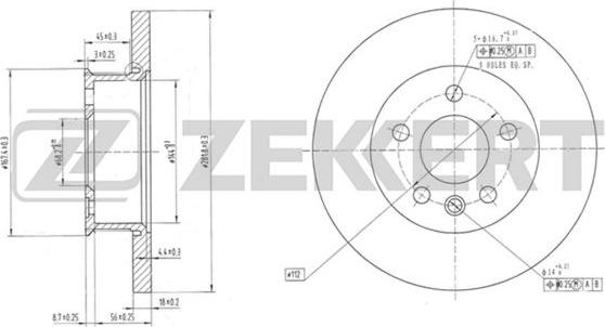 Zekkert BS-5095 - Əyləc Diski furqanavto.az