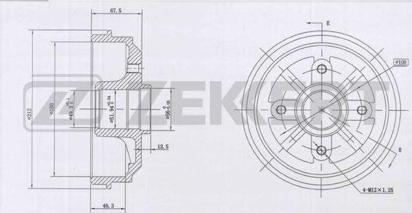 Zekkert BS-5091 - Əyləc barabanı furqanavto.az