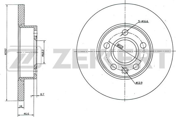 Zekkert BS-5093 - Əyləc Diski furqanavto.az