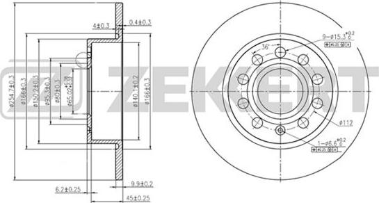 Zekkert BS-5044 - Əyləc Diski furqanavto.az