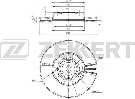 Zekkert BS-5043B - Əyləc Diski furqanavto.az