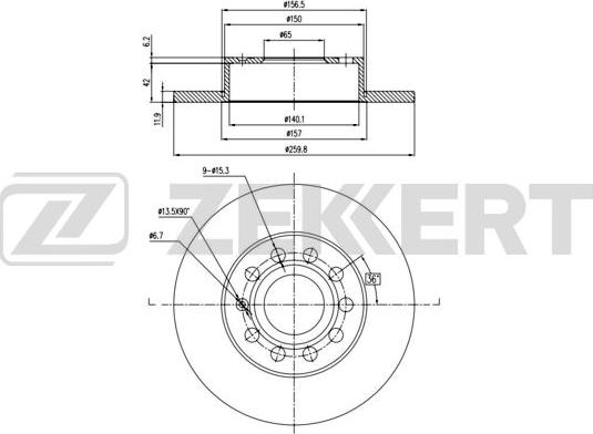 Zekkert BS-5042B - Əyləc Diski furqanavto.az