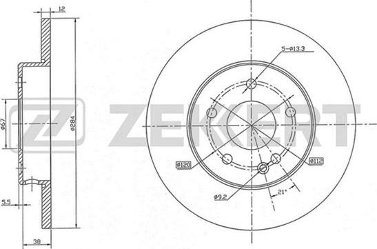 Zekkert BS-5059 - Əyləc Diski furqanavto.az