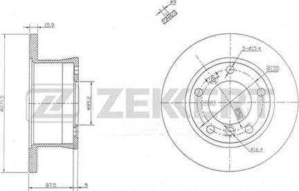 Zekkert BS-5054 - Əyləc Diski furqanavto.az