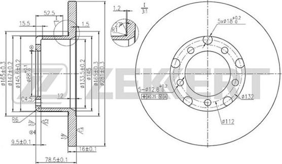 Zekkert BS-5055 - Əyləc Diski furqanavto.az