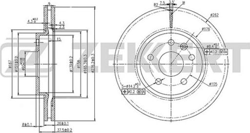 Zekkert BS-5050 - Əyləc Diski furqanavto.az