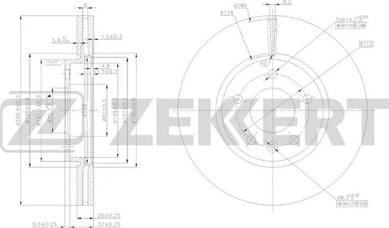 Zekkert BS-5051 - Əyləc Diski furqanavto.az