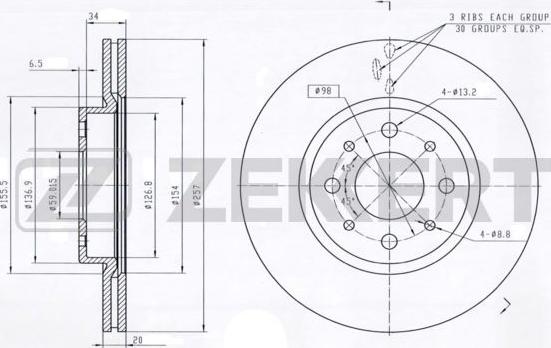 Zekkert BS-5008 - Əyləc Diski furqanavto.az