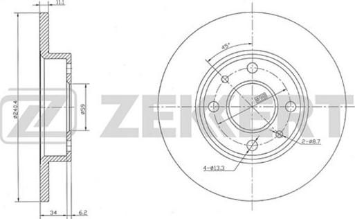 Zekkert BS-5007 - Əyləc Diski furqanavto.az