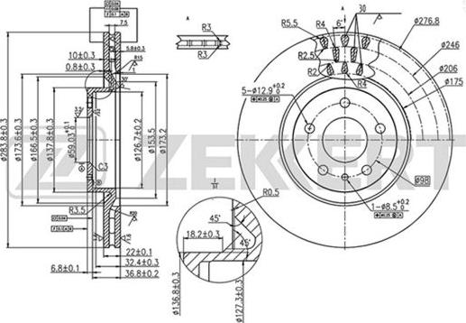 Zekkert BS-5014 - Əyləc Diski furqanavto.az