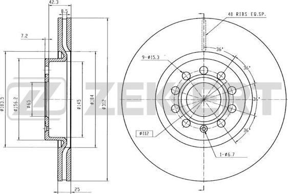 Zekkert BS-5016B - Əyləc Diski furqanavto.az